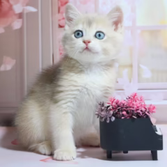 Blue Gold Shell British Shorthair male kitten – Jasper, 16 weeks old, calm and playful